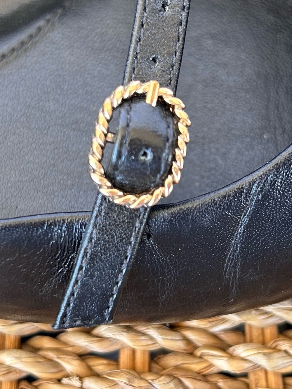 Talbots Women’s Sloan Mary Jane Nappa Flats Black Square Toe Size 9.5M - Picture 7 of 12